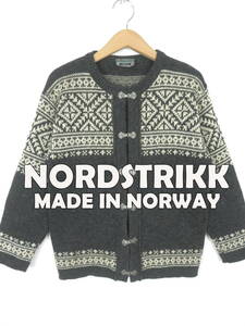 北欧 ノルウェー製 NORDSTRIKK ★ ノルディック ニット カーディガン ★ レディース メタルボタン メタルフック 雪柄 セーター チロリアン