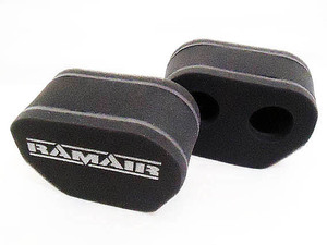 RAMAIR ラムエア 汎用エアフィルター クリーナー二連型2個,FCR,TMR,CBX,ゼファー,GPz,ZRX,GPZ,Z1,Z2,GS,XJ,FJ,FX,GSX-R,CB,などに!