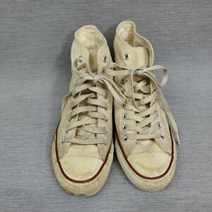 F700 CONVERSE コンバース 1303 ALL STAR オールスター ハイカット スニーカー キャンバス シューズ カジュアル アイボリー サイズ 25