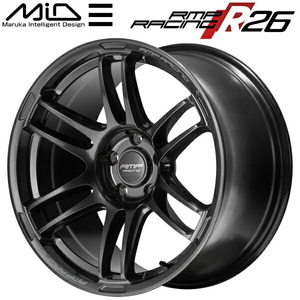 MID RMP RACING R26 ホイール4本 ディープチタンシルバー 9.5-18 5H114.3+22