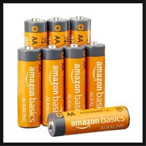 【開封のみ】Amazonベーシック★ 乾電池 単3形 単三電池 アルカリ 保存期限10年 8個セット 1.5V 液漏れ防止