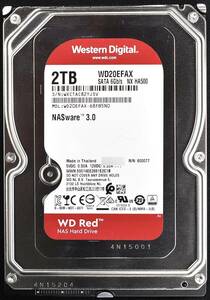 1円スタート WESTERN DIGITAL WD20EFAX WD Red 2TB/2000GB SATA600 HDD 2019年製造 (Cristal DiscInfo 正常) 使用時間 7920H (管:PCH60