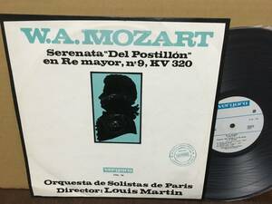 クラシック外盤LP Louis Martin - Mozart Serenata Del Postillon スペイン vergara 7116-TN 四隅テープ補強 ルイ・マルタン 管1D1