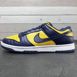 即決送料無料 27.5cm NIKE DUNK LOW RETRO DD1391-700 MICHIGAN ナイキ ダンク ローカット レトロ ミシガン ネイビー イエロー 紺黄