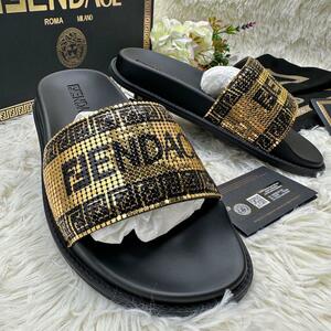 FENDI フェンディ VERSACE ヴェルサーチ FENDACE フェンダーチェ ミュールサンダル 36 新品 入手困難 レディース