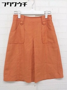◇ KUMIKYOKU 組曲 膝丈 台形 スカート サイズ1 オレンジ レディース