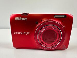 【1/52EL】 Nikon ニコン COOLPIX クールピクス S6300 コンパクトデジタルカメラ デジカメ レッド 動作未確認