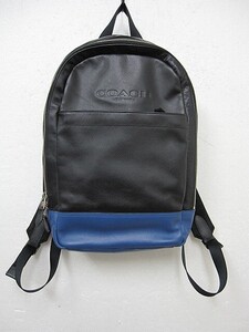 【未使用】コーチ COACH COACH リュック チャールズ スポーツ カーフ レザー スリム バックパック F54135 ブルー ■L26208YER-220708-9002