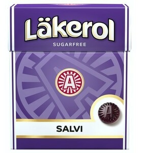 Cloetta Lakerol クロエッタ ラケロール サルビ味 1箱×25g スゥエーデンのハードグミです