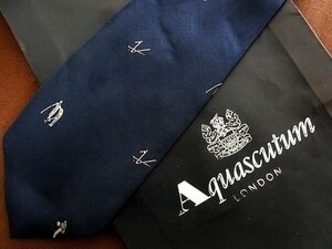 ♪9363C♪良品【ゴルフ クラブ 柄】アクアスキュータム【Aquascutum】ネクタイ