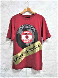 ☆DOLCE&GABBANA ドルチェアンドガッバーナ ドルガバ プリント ボックスロゴ Tシャツ 半袖 /メンズ/44☆新作完売モデル