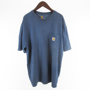 カーハート carhartt Tシャツ 半袖 K87 413 POCKET S/S TEE ロゴ ポケット 紺 ネイビー M