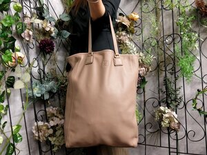 ●超美品●LOEWE ロエベ●アナグラム●ロゴ型押し●カーフ レザー 本革●トート バッグ●ピンクベージュ●G金具●肩掛け●A4 書類●Js53339