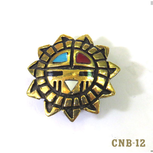 真鍮コンチョ　「サンフェイス」　BRASS SUNFACE CONCHO　ねじ式　CNB-12