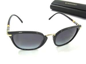 1円 ■美品■ BURBERRY バーバリー B 4262 3001/8G 53□21 140 3N サングラス メガネ 眼鏡 メンズ レディース ブラック系 FL1023