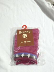 新品 ☆Burano☆ 13～15cm 靴下 桜色 @KB3658