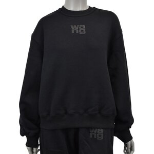 新品【Sサイズ】ALEXANDER WANG アレキサンダーワン ESSENTIAL TERRY SWEATSHIRT/ロゴ トレーナー/4CC3241508 001