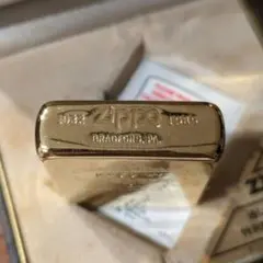 未使用 89年製 ダブルイヤー刻印 ゴールド Zippo