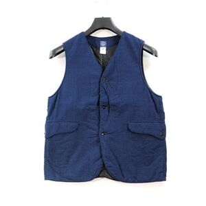 POST OVERALLS ポストオーバーオールズ Royal Traveler Indigo Jacquard ロイヤル―トラベラーベスト インディゴ ジャガード S