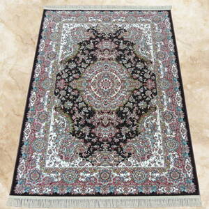 ペルシャ絨毯の本場から美しい色柄のシルク調高級ウィルトン織り高密度の絨毯/50万ノット230ｃｍｘ150ｃｍ/ＮＯ：2271
