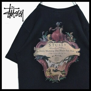 《STUSSY/ステューシー》絵画　アニマルデザイン　Tシャツ　バックプリント