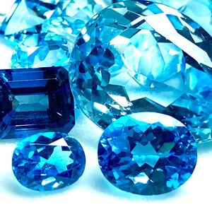 1円〜!!◯天然ブルートパーズおまとめ100.5ct◯j 約20.1g ルース 裸石 宝石 ジュエリー jewelry blue topaz w4ま60