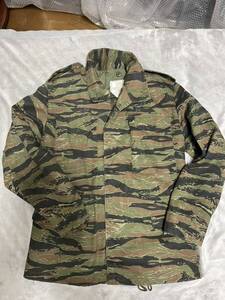 アルファ インダストリー タイガー ストライプ カモフラ ミリタリージャケット 海坊主 ALPHA MADE IN USA製 ARMY M-65 FIELD JACKET US S-S