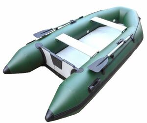V型船底 船底補強仕様！長さ3m 幅ワイド1.5m仕様のパワーボート 4人乗り 緑！船外機装着も可!フィッシング ゴムボート インフレータブル