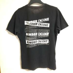 ナンバーナイン NUMBER (N)INE Tシャツ 半袖 黒 両面プリント Mサイズ