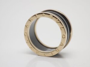 BVLGARI ブルガリ B-zero1 ビーゼロワン リング 750PG×ブラックセラミック ＃60　アクセサリー　中古 送料無料【質屋出品】