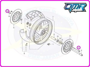 【新品】ボルト＆ナット (ブレーキディスク) SP用 MC18 MC21 MC21 90105-KV3-720 90301-473-003