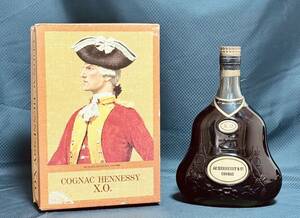 【訳あり/漏れあり】未開栓　ヘネシー CONAC HENNESSY XO 金キャップ グリーンボトル 箱付き　ジャンク品