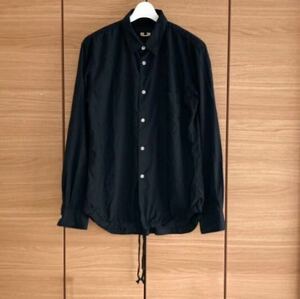 COMME des GARCONS HOMME DEUX 23AW ポリ縮絨シャツ S コムデギャルソン オム ドゥ 山口一郎 YI CDG PLUS SHIRT BLACK JUNYA WATANABE MAN