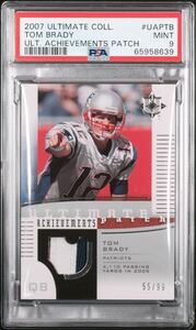 2007 Upper Deck Ultimate Collection Tom Brady Game-Used Patch /99 PSA 9 UAP-TB Patriots NFL トムブレイディ　パッチ　99枚限定