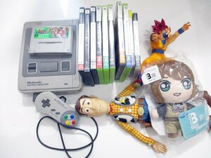 ○ ジャンク品 まとめて スーパーファミコン本体 SFC PS2 PSP XBOX360 ソフト フィギュア ぬいぐるみ おもちゃ