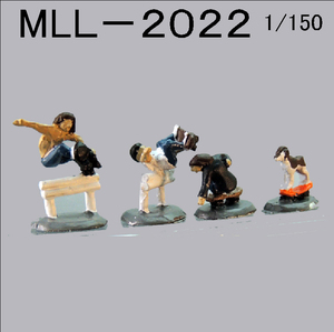 1/150 Nゲージに最適！フィュギュアシリーズ　　MLL2022　ストリート　スケボー２