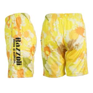 SALE! メール便可能! Razzoli (ラッツォーリ) プラクティス パンツ (S) YELLOW | futsal soccer フットサル サッカー 総柄 プラパン セール