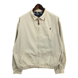 Polo by Ralph Lauren ポロ ラルフローレン スイングトップ ワンポイントロゴ ベージュ (メンズ XL) 中古 古着 R5296