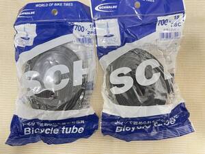 1円スタート★新品★SCHWALBE シュワルベ チューブ 15SV 700×18-28C 仏式バルブ バルブ長40㎜ 2点セット 自転車