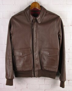 FJ26139 AERO LEATHER エアロレザー A-2 フライトジャケット ブラウン系 36