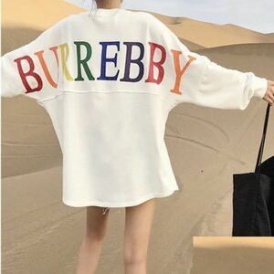 BURREBBYバックプリントロゴトレーナー　ホワイト　2XL