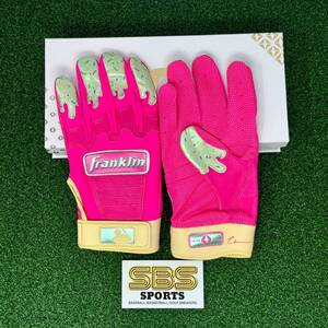 【US仕様 サイズL】フランクリン 野球 バッティング 手袋 LA COCOA MINT DRIP CFX PRO BATTING GLOVES ピンク 限定品