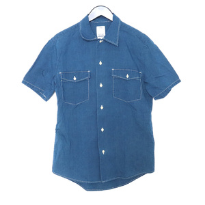 VISVIM RUST BELT SHIRT CHAMBRAY サイズ1 ブルー 0113105007010 ビズビム ラストベルト シャンブレーシャツ 半袖 ヴィズヴィム