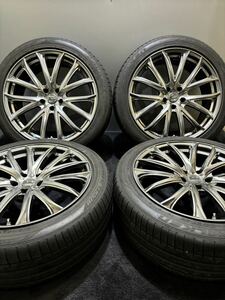 ★245/45ZR20 FALKEN/AZENIS FK510 21年製 BROCHEN 20インチ 8.5J ＋33 114.3 5H 夏タイヤ 4本 ハリアー レクサス RX （1-F799）