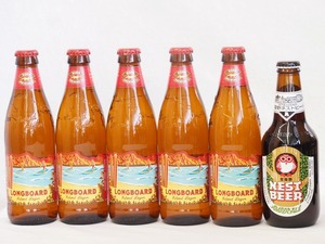 ハワイコナビール飲み比べ6本セット(アンバーエール ロングボード) 330ml×1本 355ml×5本