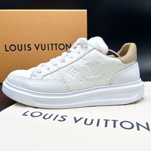 1円 【現行美品】 LOUIS VUITTON ルイヴィトン ビバリーヒルズライン モノグラム エンボス メンズ スニーカー シューズ 靴 22年製 27.5cm位