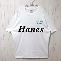 Hanes ビンテージ USA製 Tシャツ オーバーサイズ 白 英字 XL