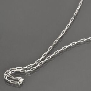 ネックレス チェーン シルバー925 4面カットロング小豆チェーン 幅4.5mm 長さ50cm｜鎖 銀 Silver アクセサリー レディース メンズ