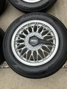 トヨタクラウンロイヤルに使用　トヨタ純正OP BBS RG173 16インチ 7J＋45 114.3 5H YOKOHAMA ADVAN dB 215/60r16 4本セット