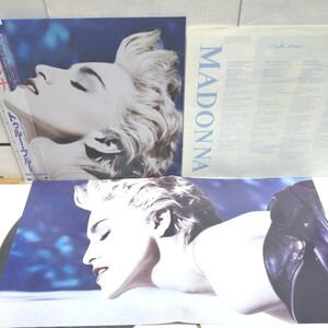 M極美盤 Posterポスター付 Obi帯付 JPN国内盤LP/MADONNA マドンナ/TRUE BLUE トゥルー・ブルー/P-13310